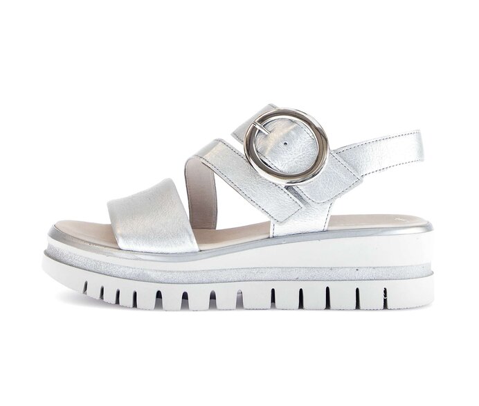 Sandale à plateforme argent #0