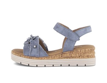 Sandale met plateauzool blauw