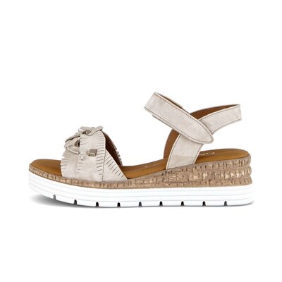 Platåsandaler beige