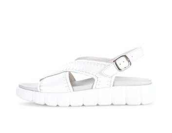 Plateau Sandale weiß