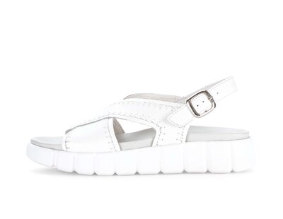 Sandalo con plateau bianco