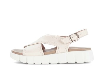 Sandalo con plateau crema