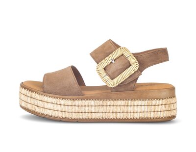 Plateau Sandale braun