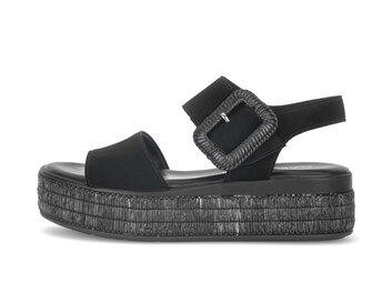 Plateau Sandale schwarz