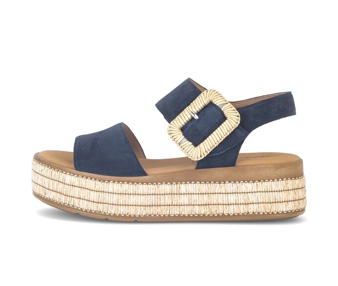 Sandale à plateforme bleu #0