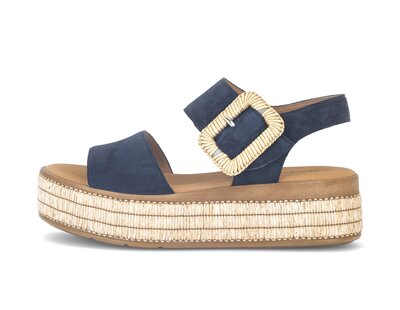 Sandalo con plateau blu