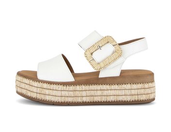 Sandalo con plateau crema