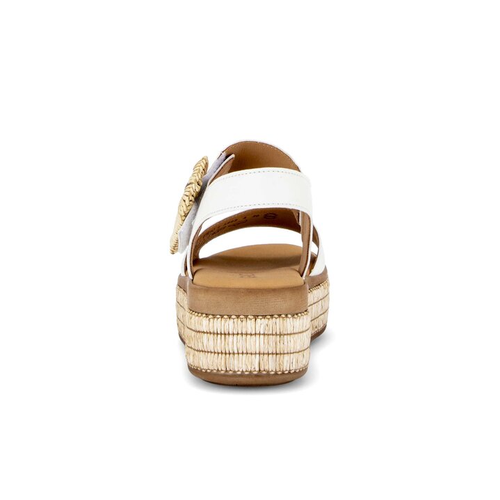 Sandalo con plateau crema #3