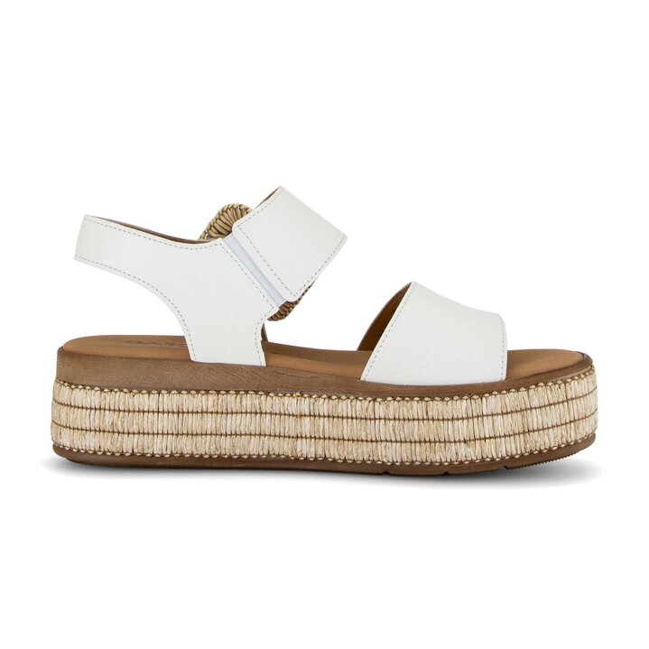 Sandalo con plateau crema #1