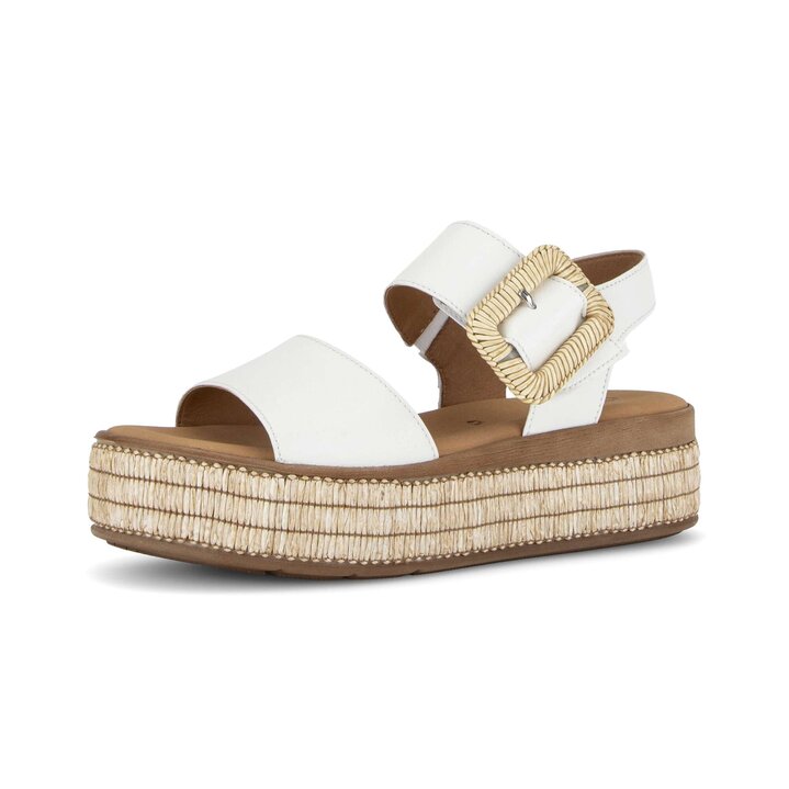 Sandalo con plateau crema #2