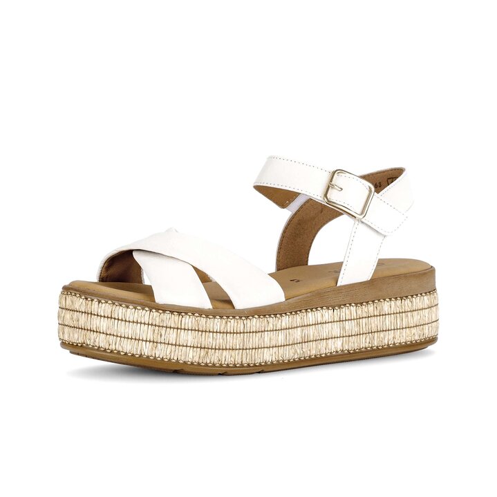 Sandalo con plateau crema #2