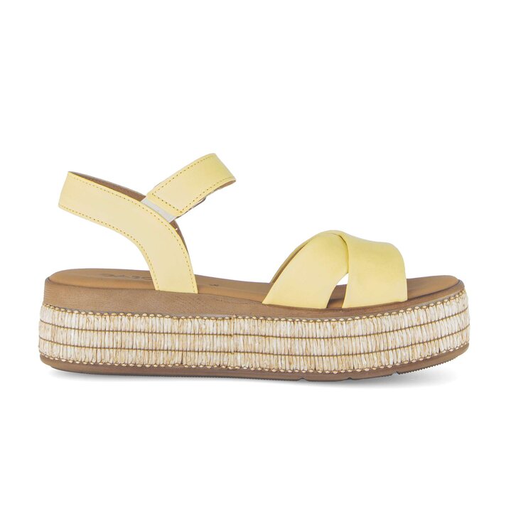 Sandale à plateforme jaune #1