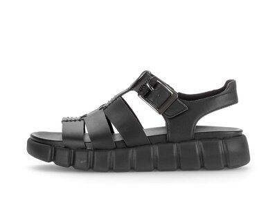 Sandalo con plateau nero