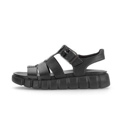 Sandalo con plateau nero