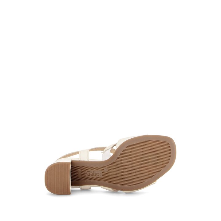 Sandal met riempjes crème #4