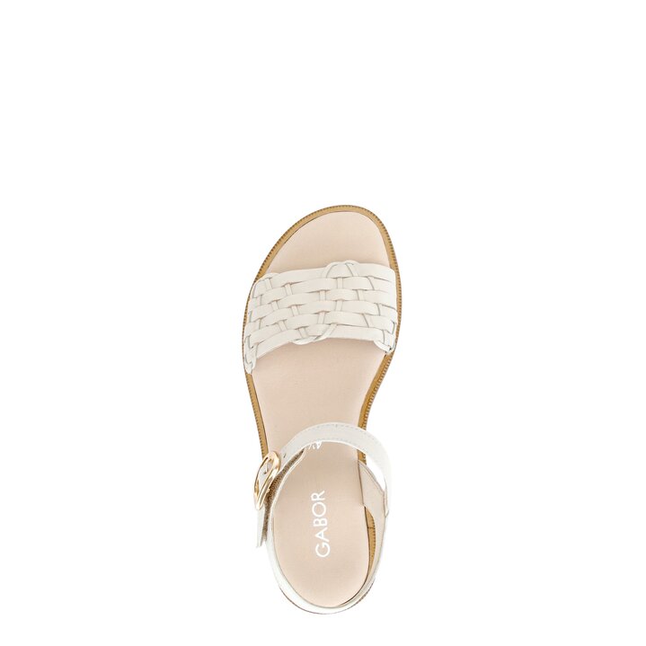 Sandal met riempjes beige #5