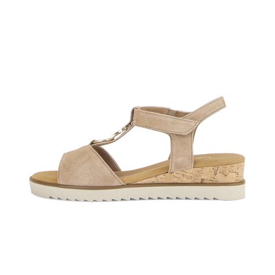 Sandalo con cinturino beige