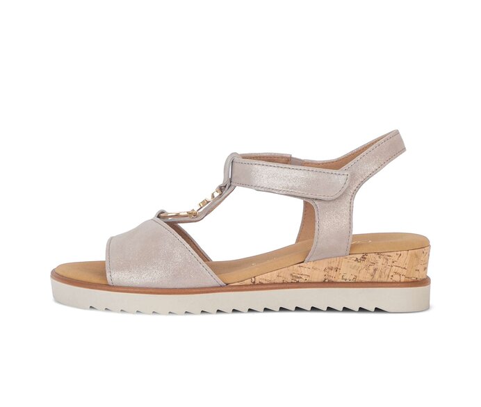 Sandal met riempjes beige #0