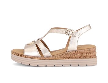 Sandale met plateauzool goud