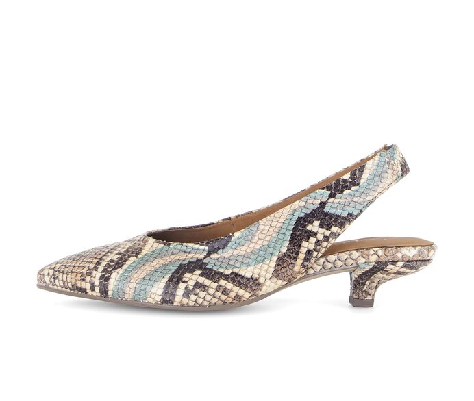 Escarpins à bride arrière multicolore #0