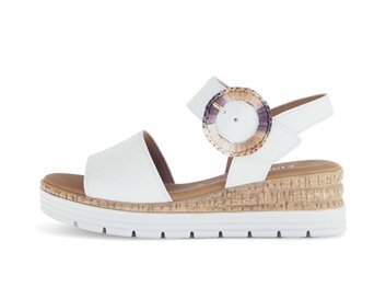 Sandalo con plateau bianco