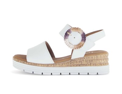 Sandalo con plateau bianco