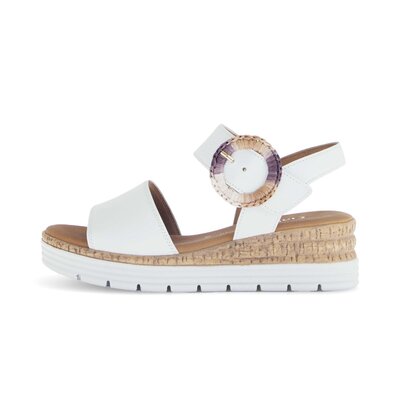 Sandale à plateforme blanc