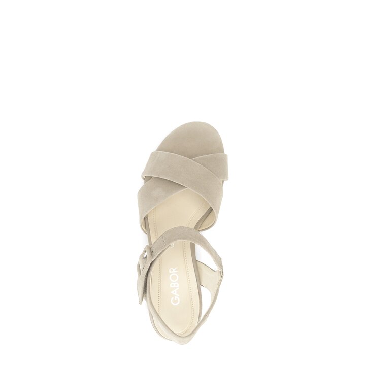 Sandal met riempjes beige #5