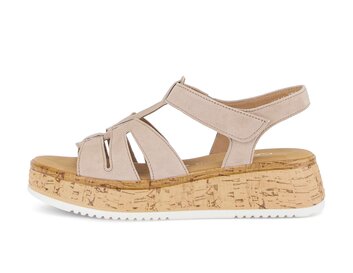 Sandale met plateauzool beige