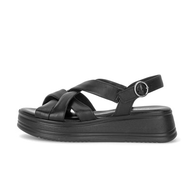 Sandalo con plateau nero