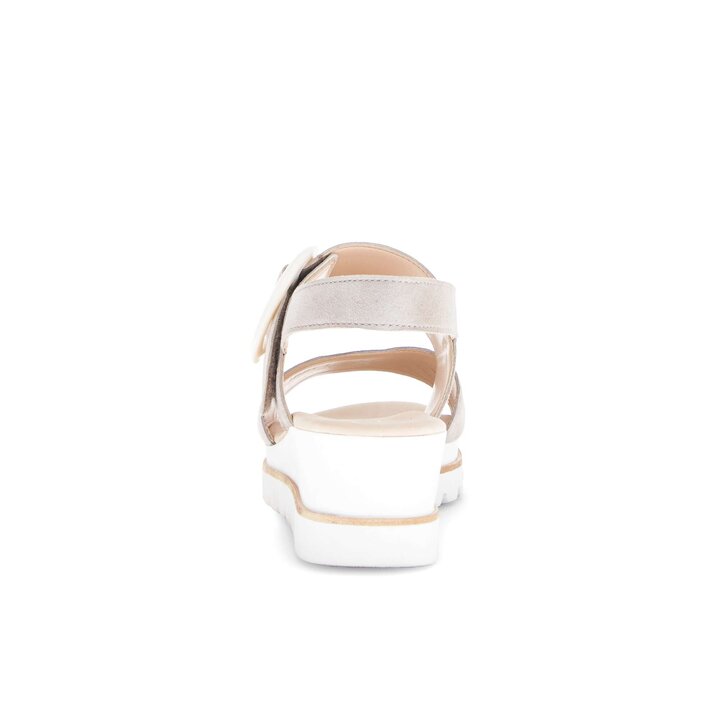 Sandale met plateauzool beige #3