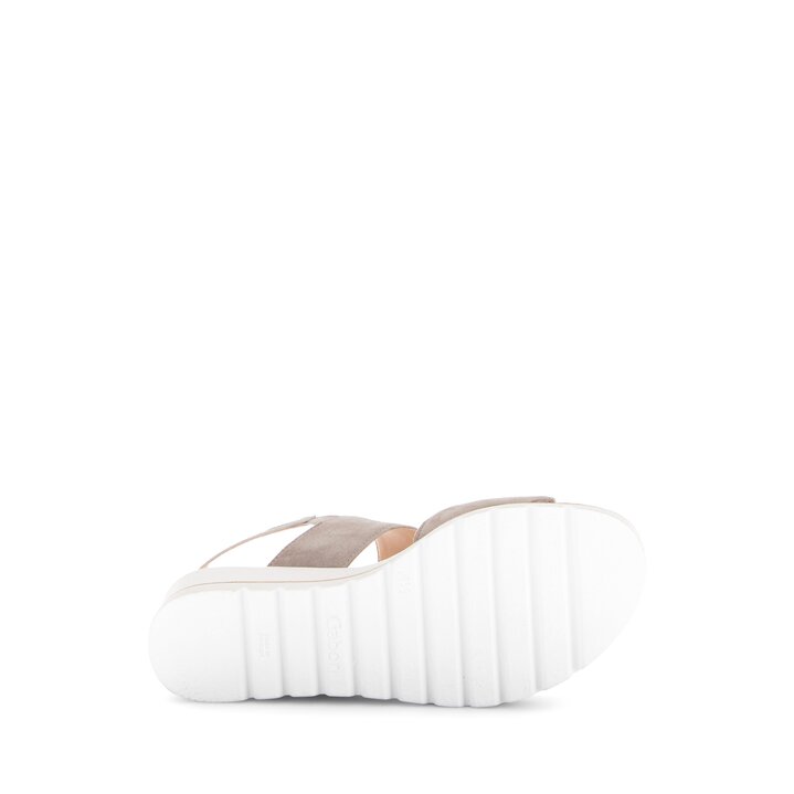 Sandale met plateauzool beige #4