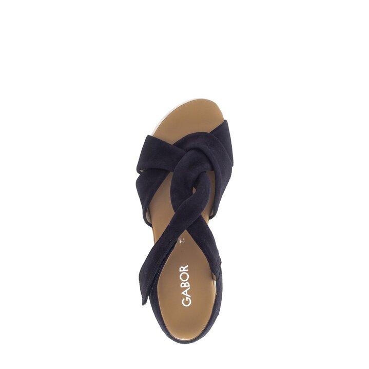 Sandaleno met sleehak blauw #5