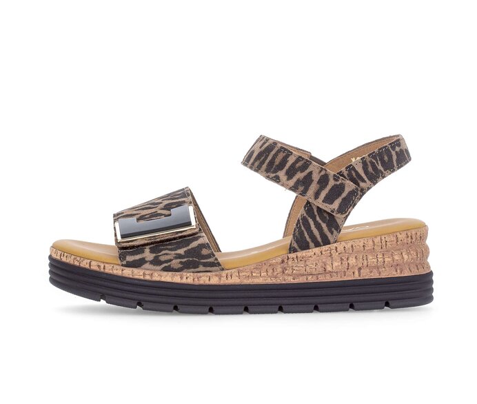 Sandale met plateauzool bruin #0