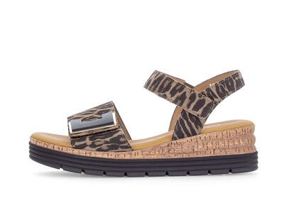 Sandalo con plateau marrone