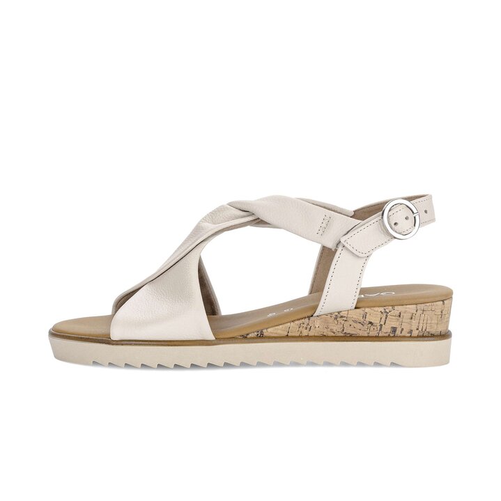 Sandales compensées beige #0