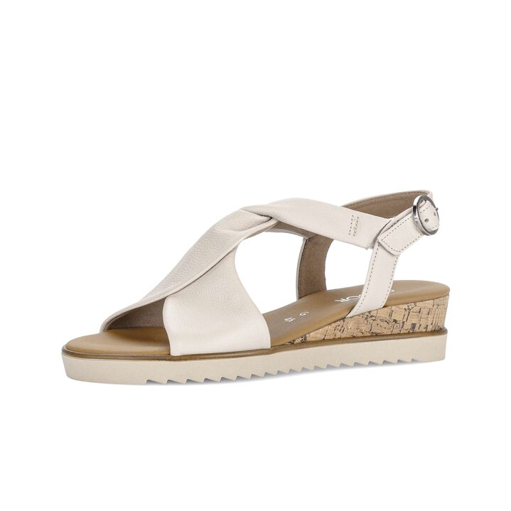 Sandales compensées beige #2