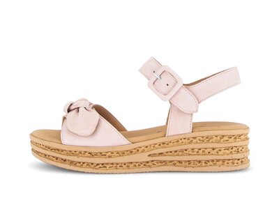 Sandalo con plateau rosa