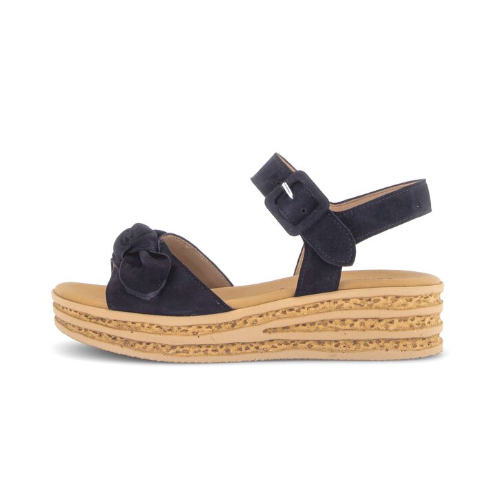 Sandalo con plateau blu #0