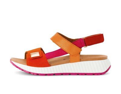 Sandalo con plateau multicolore