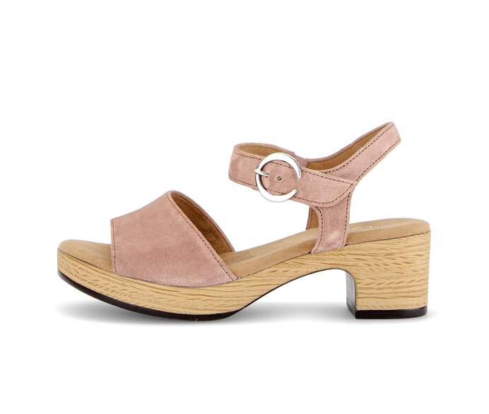 Sandalo con plateau rosa #0