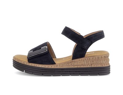 Sandalo con plateau blu