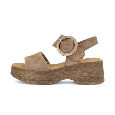 Sandale à plateforme marron