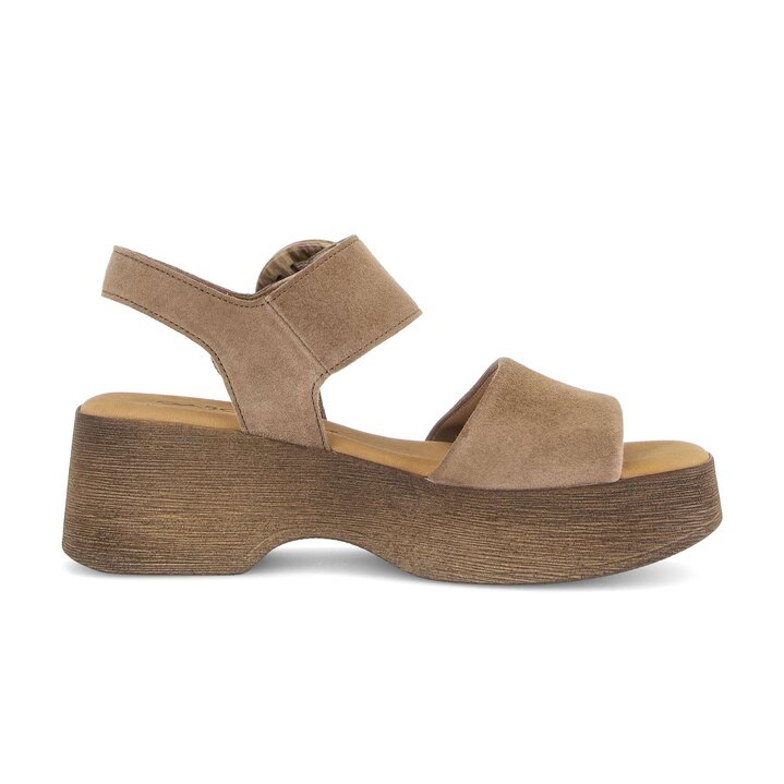 Sandale à plateforme marron #1