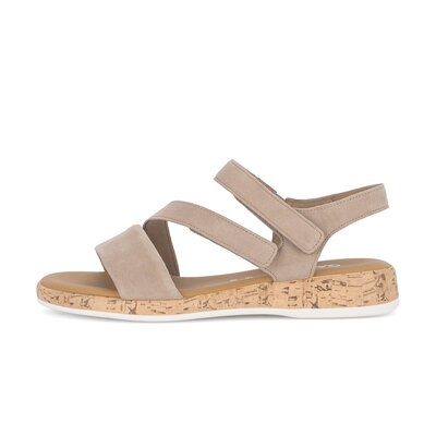 Sandal met riempjes beige