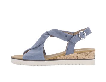 Sandales compensées bleu