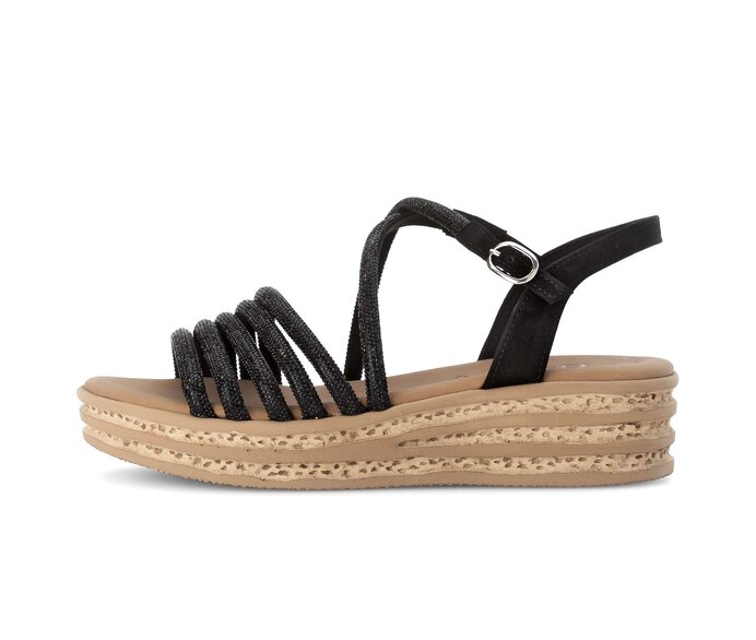 Sandale à plateforme noir #0