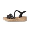 Plateau Sandale schwarz