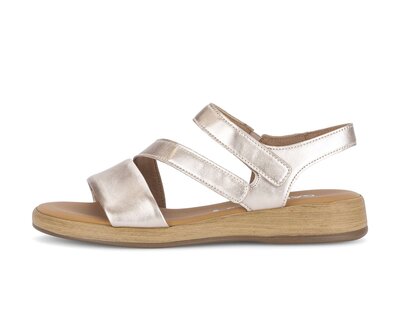 Sandal met riempjes goud