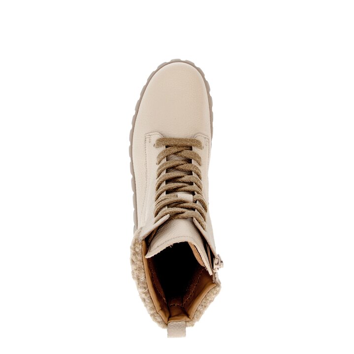 Stivaletto con plateau crema #5